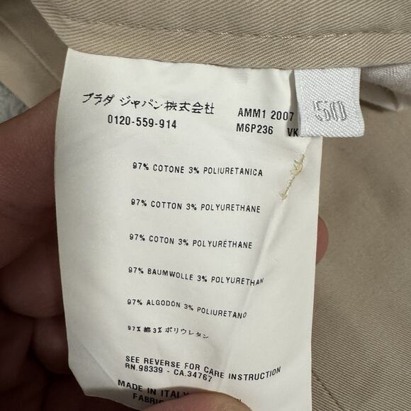 Miu Miu Cropped Khaki Pants Men’s 50 EU - Picture 5 of 9